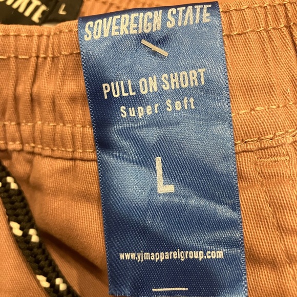 Sovereign Size L State Casual Cargo Shorts with Elastic Waistband. Has marks - Picture 6 of 6